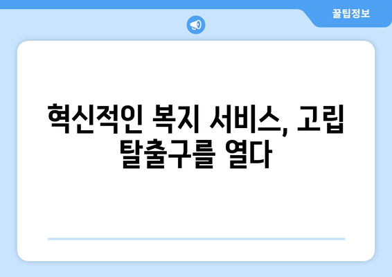 노인 고립 문제 해결을 위한 복지 서비스 혁신