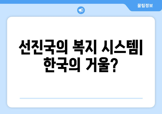 복지 서비스의 국제적 비교와 한국에의 적용 가능성